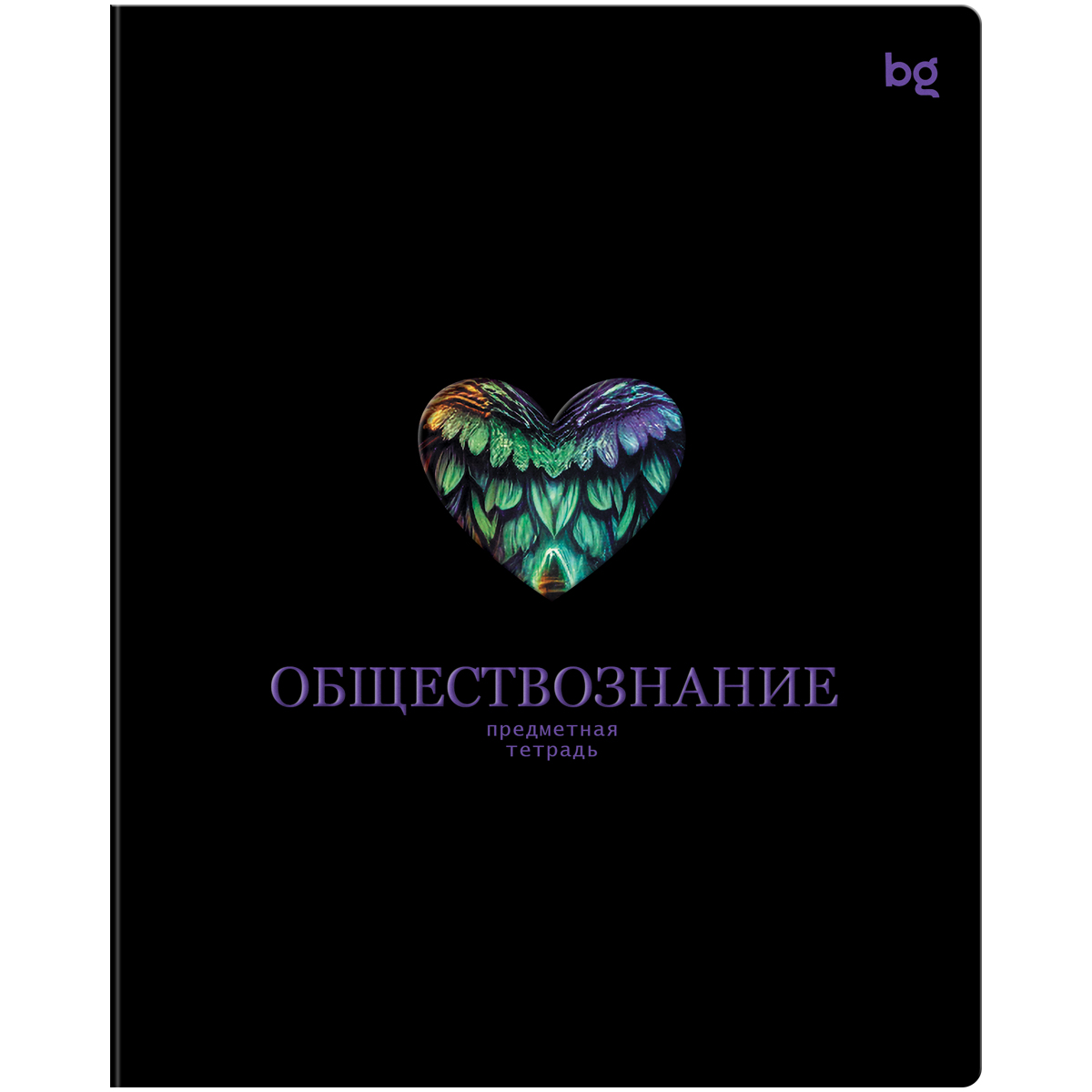 превью Тетрадь предметная 48л. BG «Информационное поле»- Обществознание, soft-touch ламинация, выб. лак