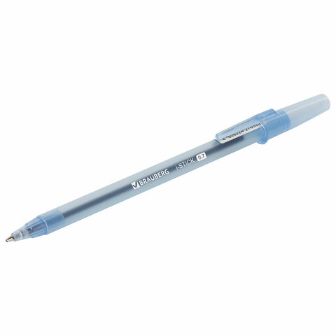Ручка шариковая BRAUBERG «i-STICK» СИНЯЯ, пишущий узел 0.7 мм, линия письма 0.35 мм