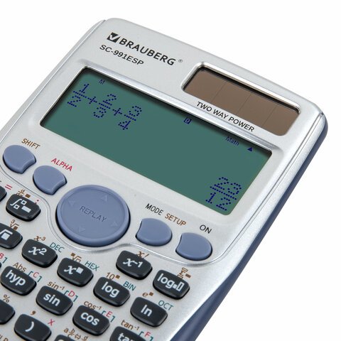 Калькулятор инженерный BRAUBERG SC-991ESP (165×84 мм)417 функций10+2 разрядовдвойное питание271725