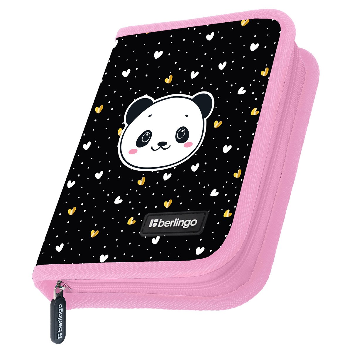 превью Пенал 1 отделение, 200×140×40 Berlingo «Cool panda», дополнительная откидная секция, полиэстер