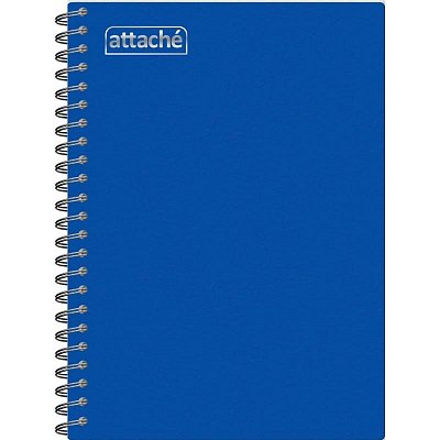 Бизнес-тетрадь Attache Plastic А5 96 листов синяя в клетку на спирали (150×210 мм)