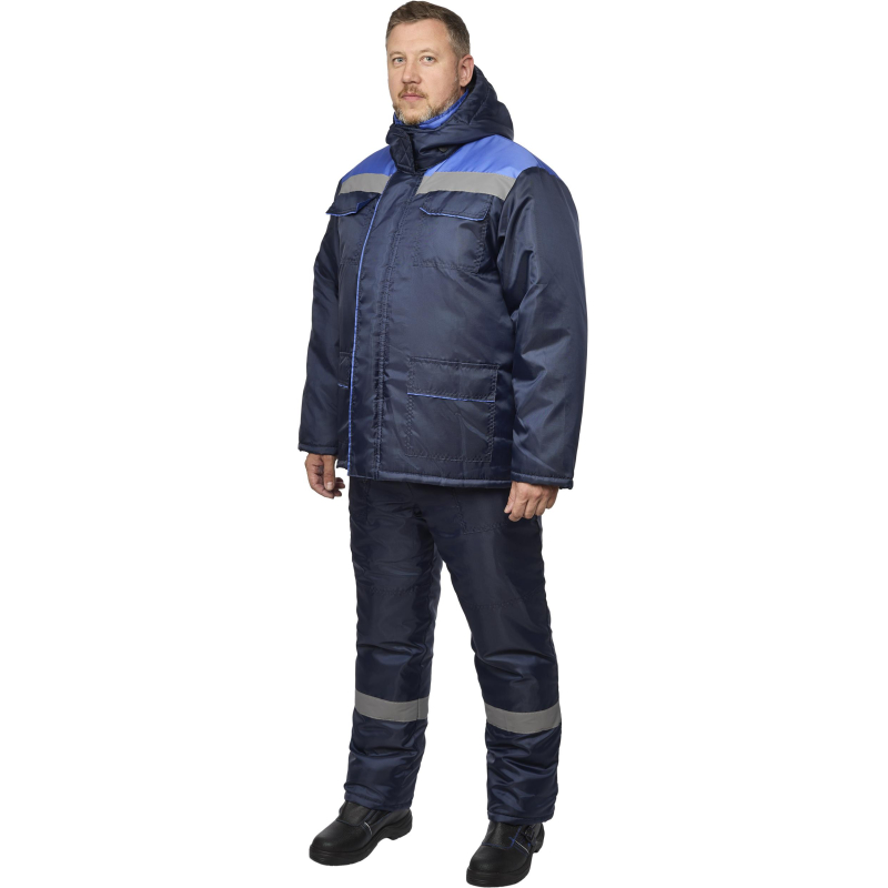 Костюм рабочий зимний муж з12-КПК с СОП син/вас оксф 48-50/170-176