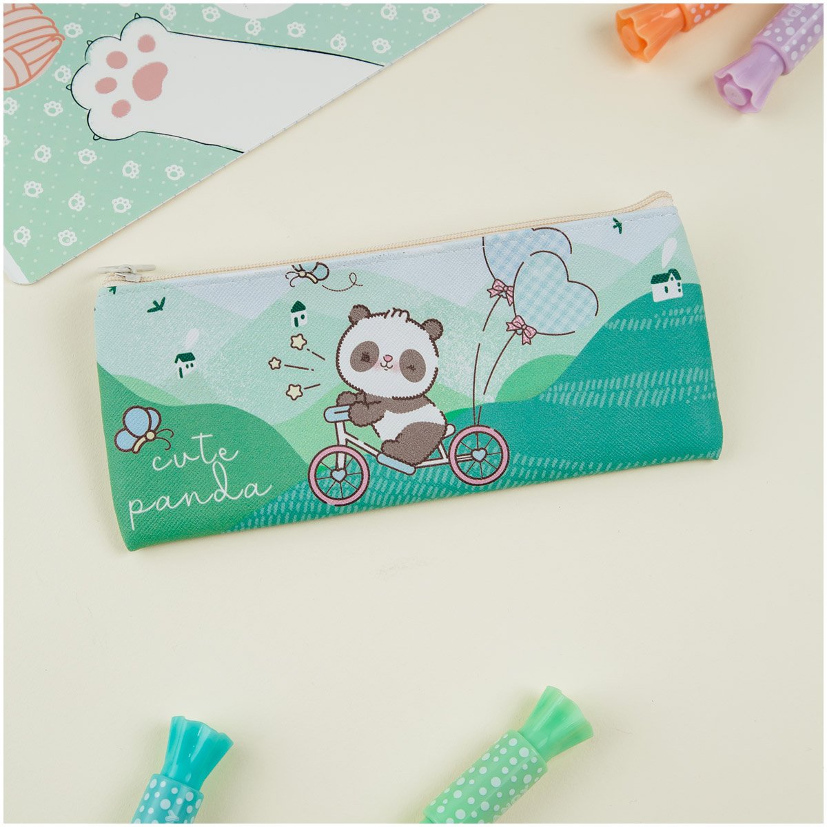 превью Пенал мягкий 200×100 MESHU «Cute Panda», искусственная кожа