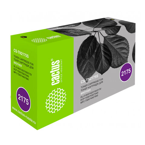 превью Картридж лазерный CACTUS (CS-TN2175S) для BROTHER DCP-7030R/7045NR/MFC-7320R/HL-2140, рес 2600 страниц