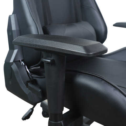 Кресло компьютерное BRABIX «GT Carbon GM-115», две подушки, экокожа, черное, 531932
