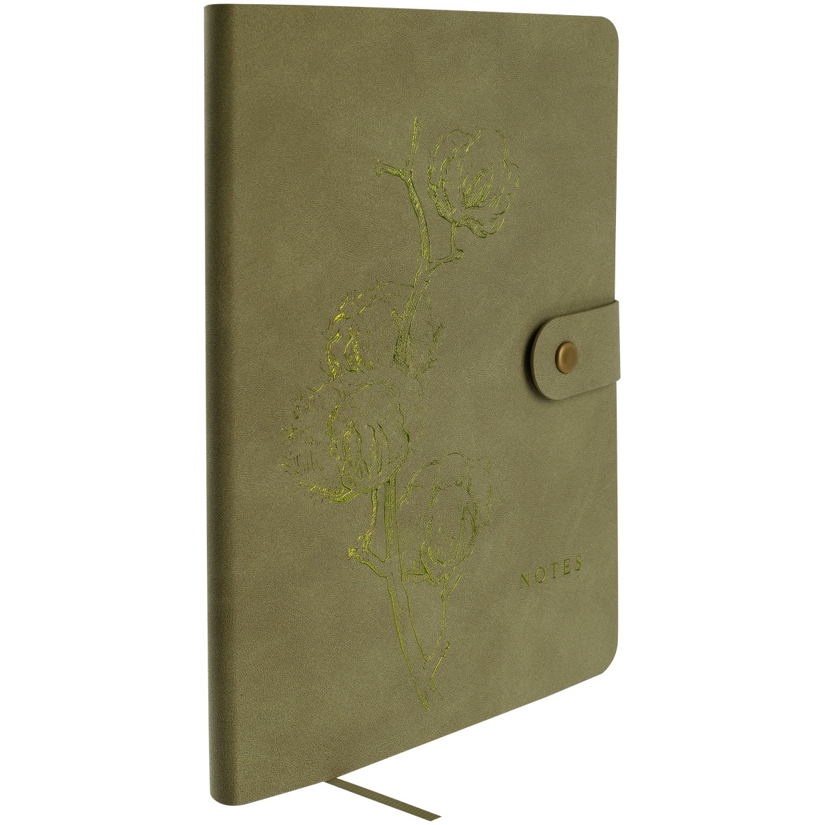 Записная книжка А5 80л., ЛАЙТ, кожзам, Greenwich Line «Outline. Cotton», с замком, тиснение фольгой, внутренний карман, блок в точку
