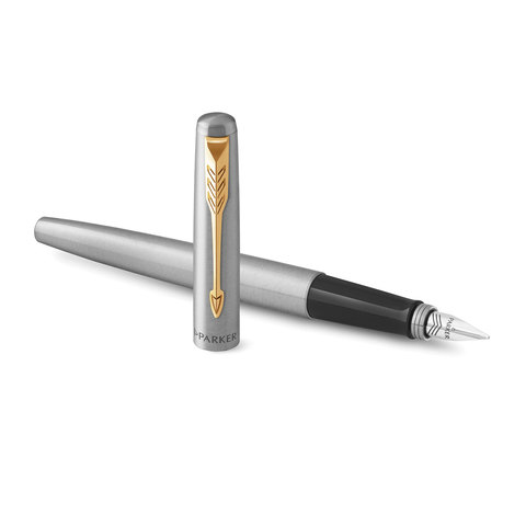 Ручка перьевая Jotter FP Stainless steel CT цвет чернил синий цвет корпуса серебристый (артикул производителя 2030948)