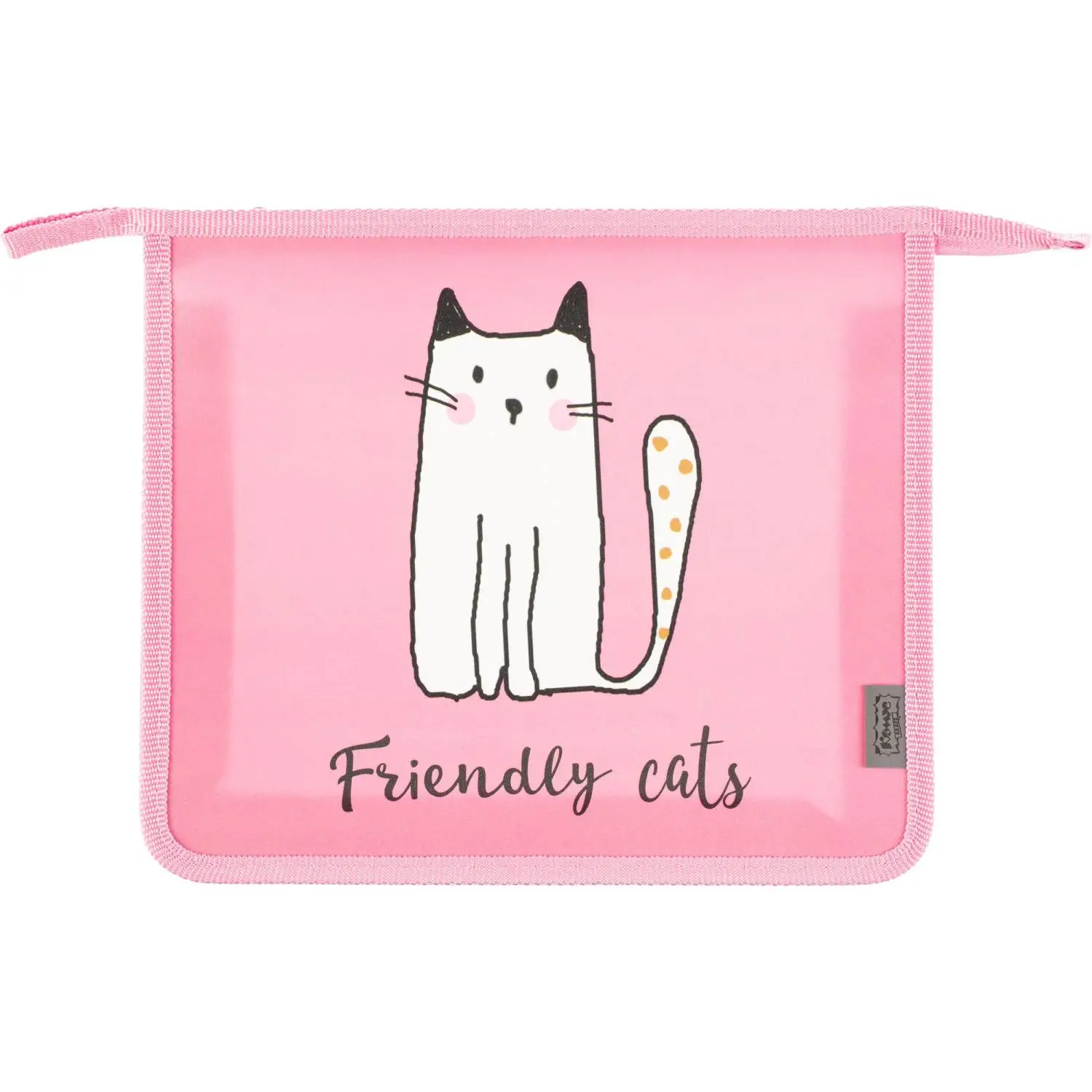 превью Папка для тетрадей Комус Класс Friendly cats А5 полипропилен с 1 отделением на молнии