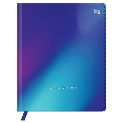 Дневник 1-11 кл. 48л. (твердый) BG «Gradient. Blue», иск. кожа, печать, тиснение фольгой, ляссе