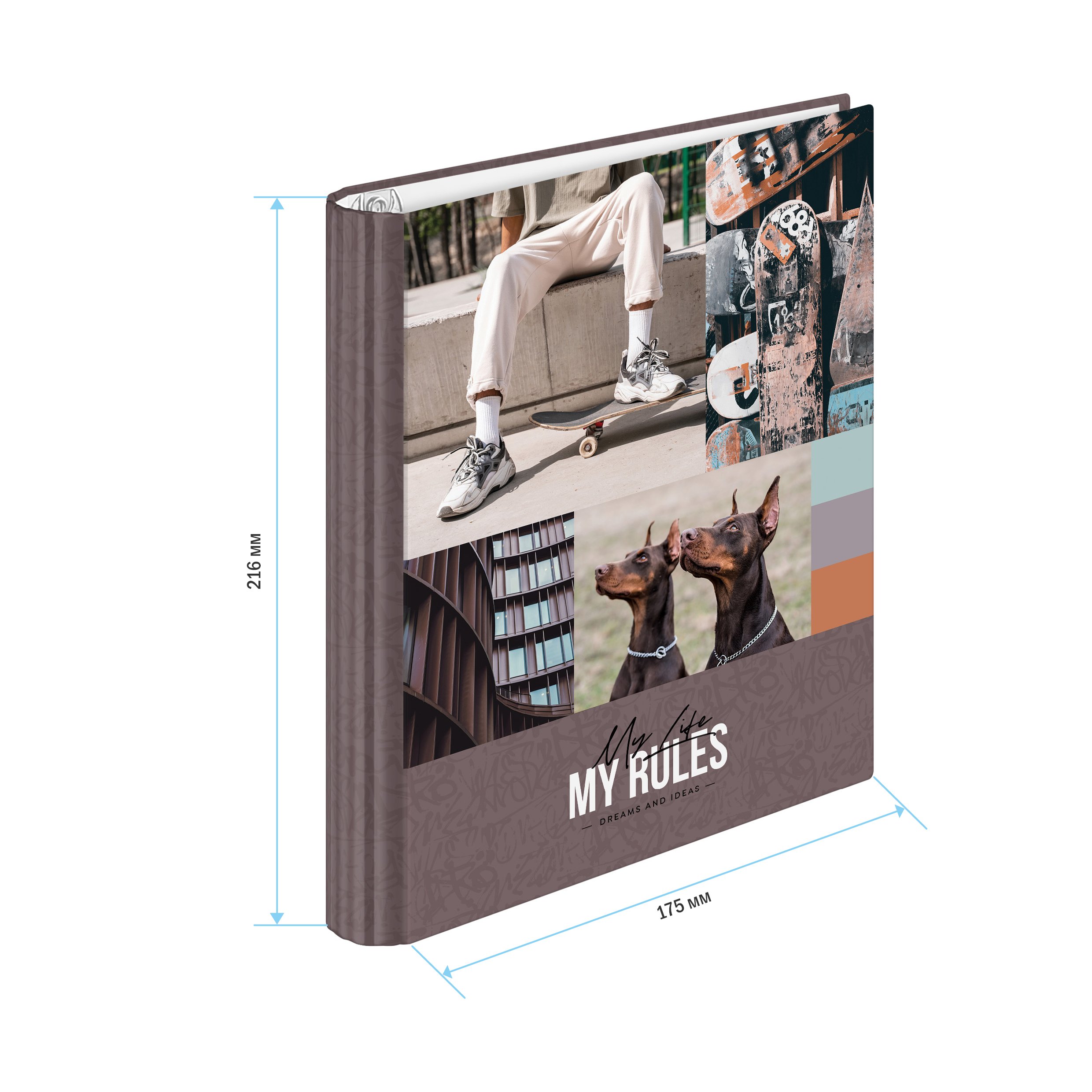 Тетрадь на кольцах А5, 120л., 7БЦ, ArtSpace «Увлечения. My rules», глянцевая ламинация