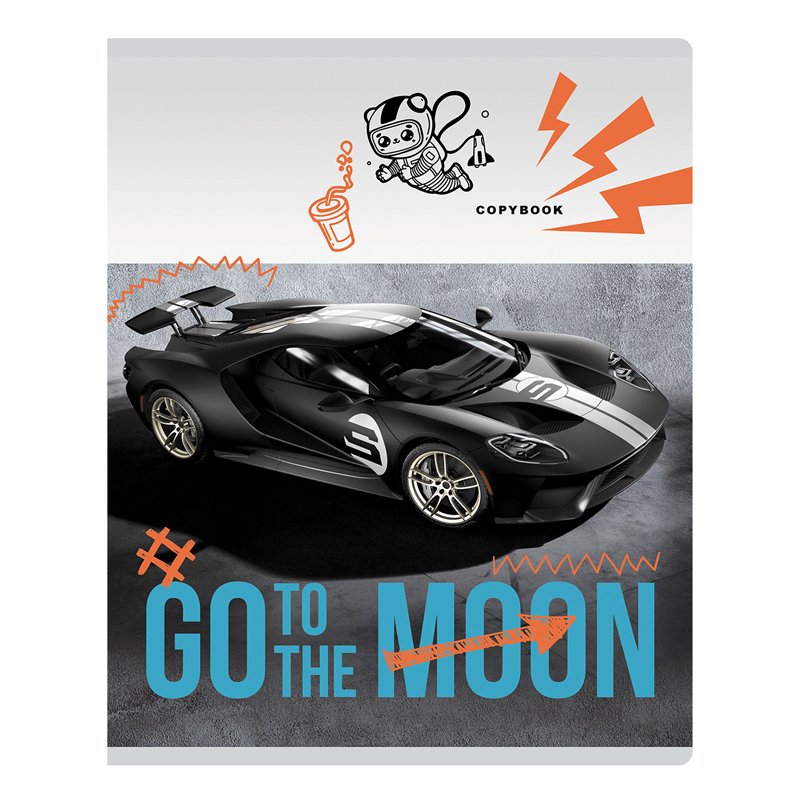 Тетрадь 40л., А5, клетка BG «Go to the moon», эконом
