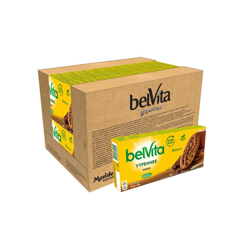 Печенье BelVita (Юбилейное) Утреннее витаминизированное с какао 225 г
