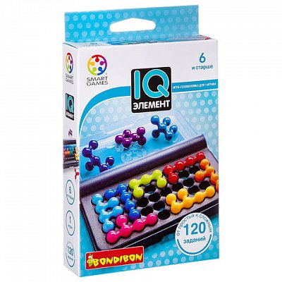 Игра логическая «IQ-Элемент», 120 заданий, Smart Games, BONDIBON