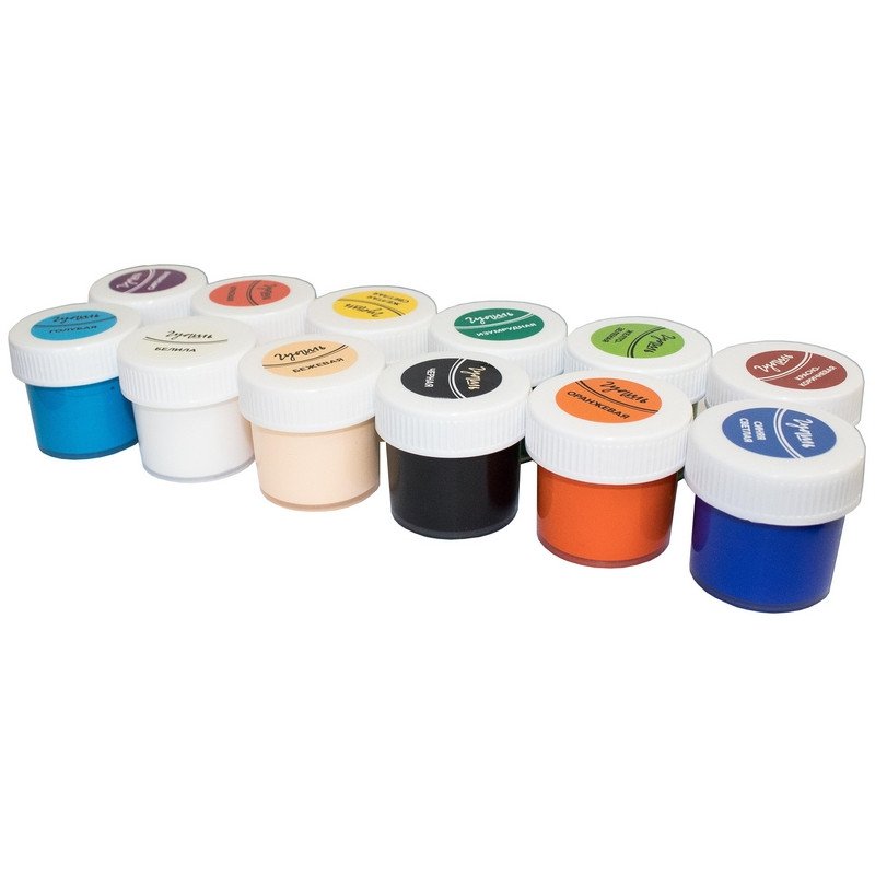 Гуашь ЛУЧ «Школа творчества», 12 цветов по 20 мл, без кисти, картонная упаковка, 29С 1753-08