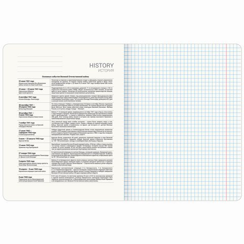 Тетрадь предметная «PASTEL» 48 л., SoftTouch, фольга, ИСТОРИЯ, клетка, BRAUBERG