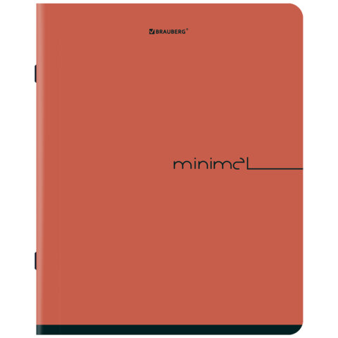 Тетрадь А5, 48 л., BRAUBERG, скоба, клетка, SoftTouch, «Минимал_Цвет», (микс в спайке)