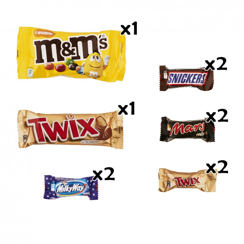 Шоколадные конфеты M&M's and Friends Новогодний колокольчик ассорти 196 ...