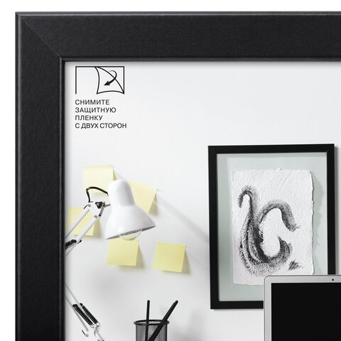 Рамка 21×30 см небьющаяся, КОМПЛЕКТ 3 штуки, багет 21 мм, МДФ, BRAUBERG «Idea», черная