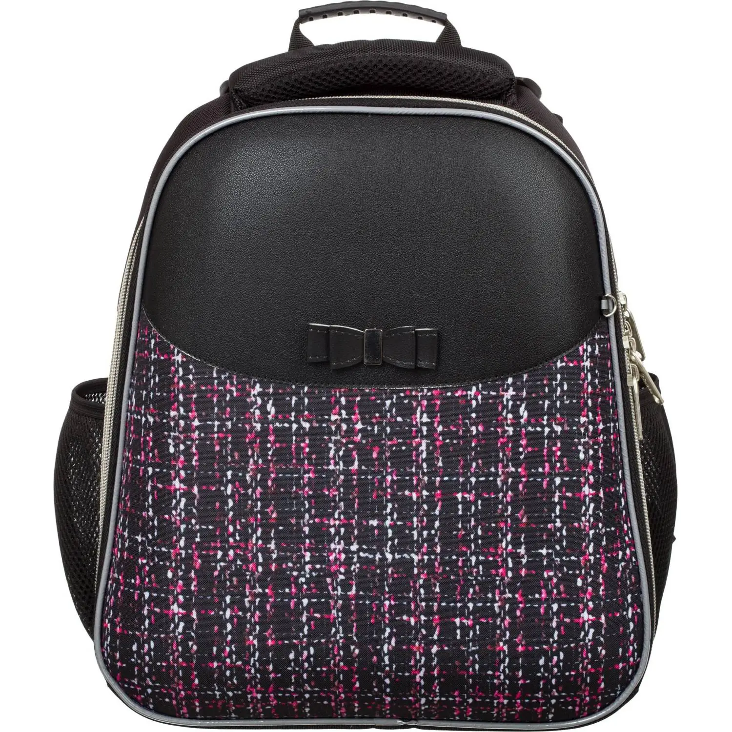 превью Ранец №1School Basic Fashion твид черный, 2 отд., эргоном. спинка