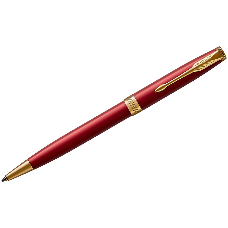 Ручка шариковая Parker Sonnet Lacquer Intense Red GT черная красный корпус (артикул производителя 1931476)