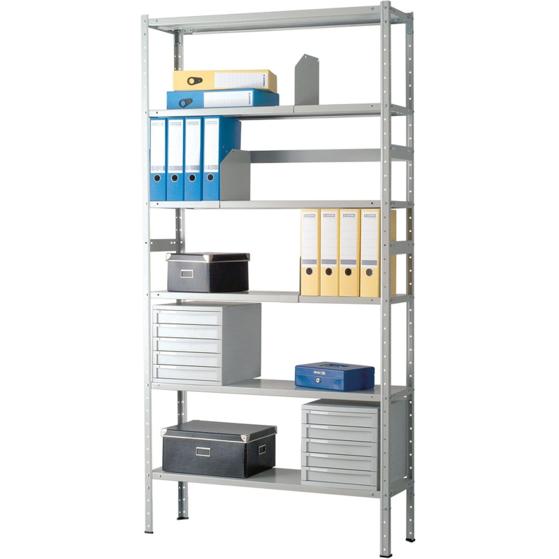 Стеллаж (135285) металлический MS Standart 200/100×30/6 полок без сборки