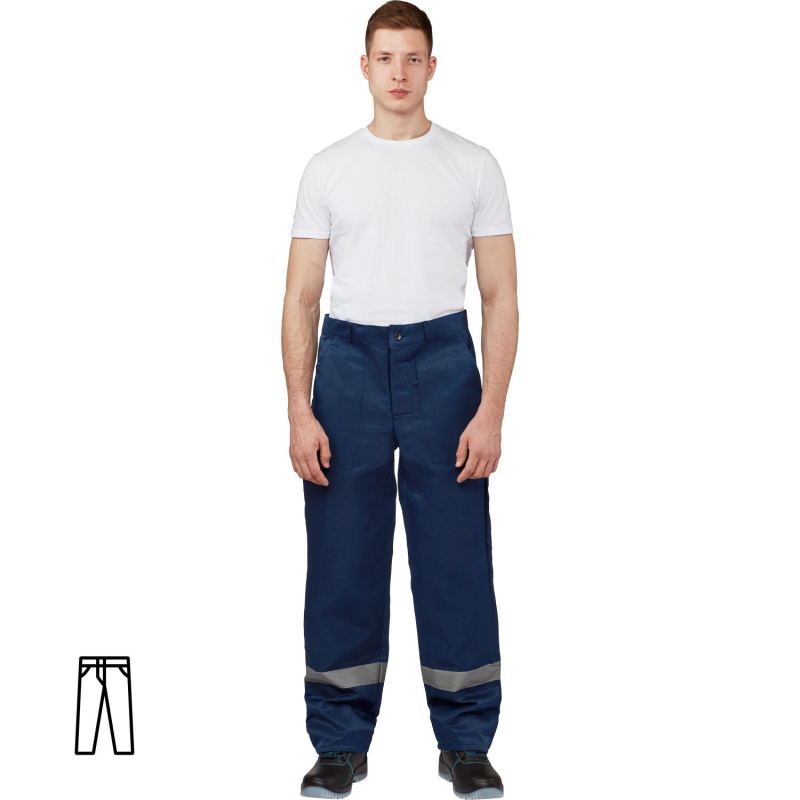 Брюки муж. л16 с СОП син/вас (р.52-54) 158-164