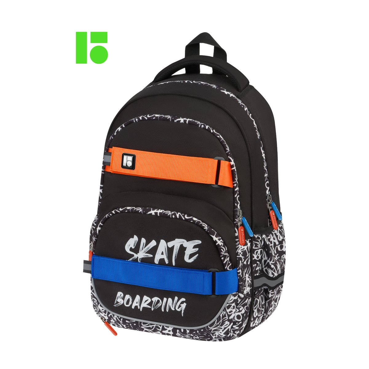 Рюкзак Berlingo Free Spirit «Skater», 41×28×17см, 2 отделения, 3 кармана, уплотненная спинка