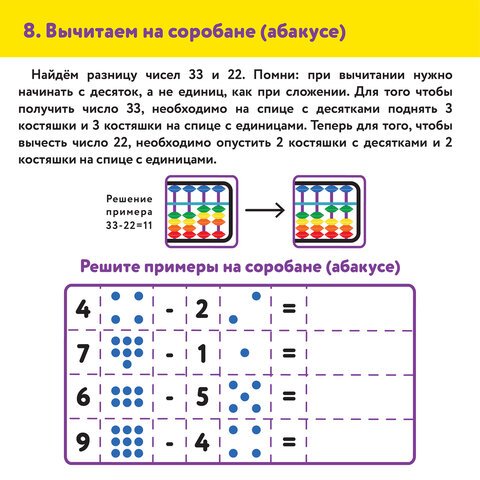 Счеты Абакус (соробан) радужные ЮНЛАНДИЯ «Ментальная арифметика», 13 разрядов кнопка обнуления