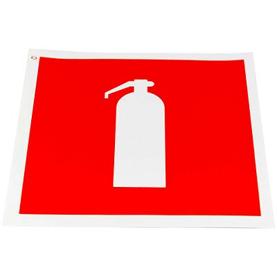 Знак пожарной безопасности «Огнетушитель», КОМПЛЕКТ 10 штук, 100×100 мм, пленка