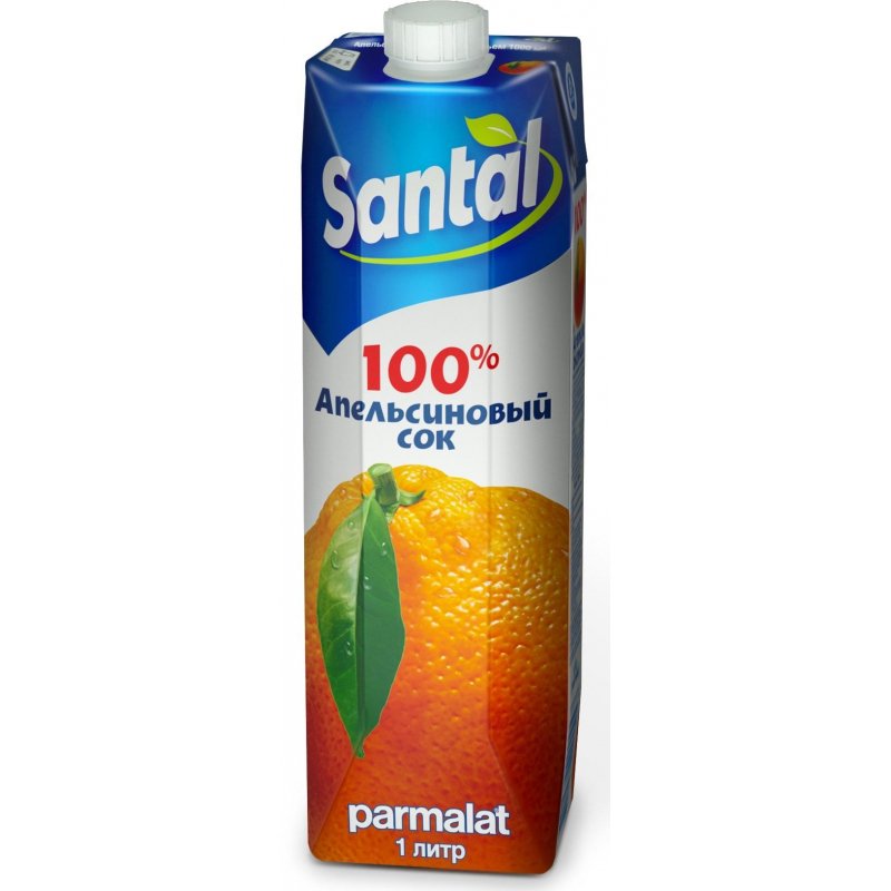 Сок SANTAL (Сантал), апельсиновый, 1 л, для детского питания, тетра-пак