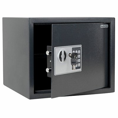Сейф мебельный DASWERK SC-300EL (300×380х300 мм), электронный замок, графит