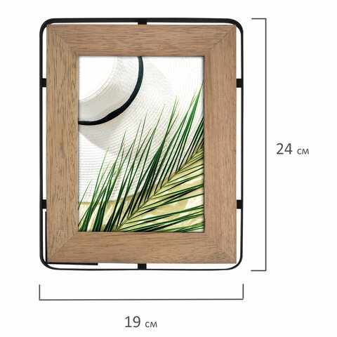 Рамка из мангового дерева BRAUBERG LOFT IRONWOOD, фото 13×18см, акриловый экран, 19×24 см