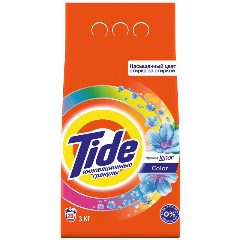 превью Порошок для машинной стирки Tide «Color. Lenor Touch of Scent», 3кг