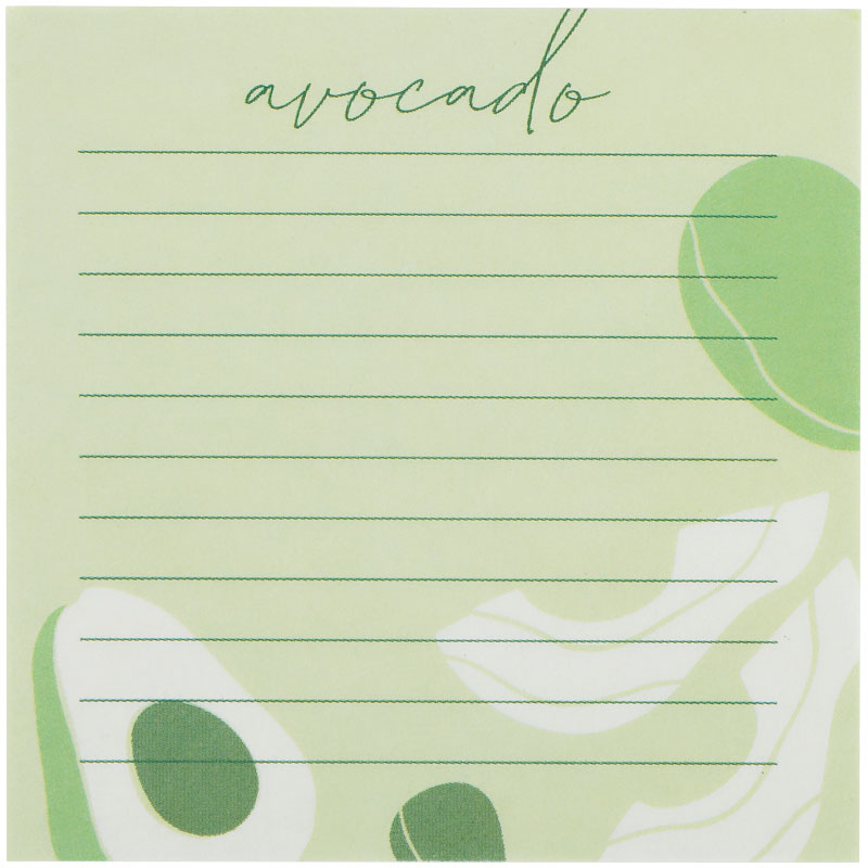 Блок для записей MESHU 8.5×8.5см, 100л., «Avocado», на склейке