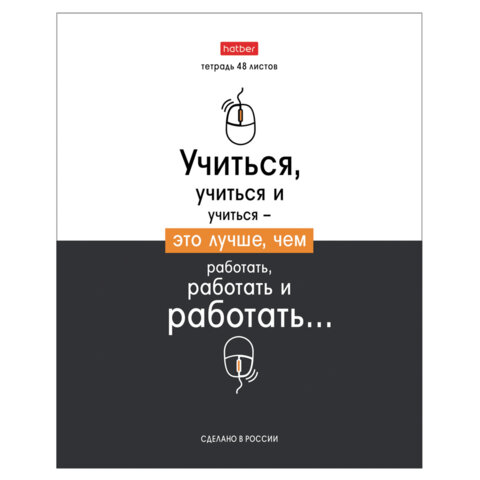 Тетрадь А5 48 л., HATBER скоба, клетка, обложка картон, «Люблю школу» (микс в коробе), 078565
