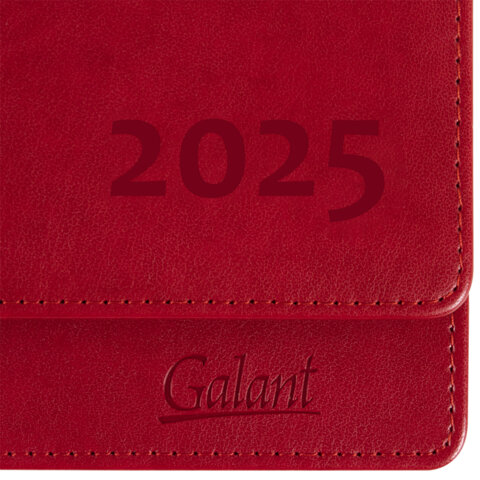 Планинг датированный 2025 305×140 мм GALANT «Ritter», под кожу, красный