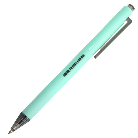 Ручка шариковая автоматическая BRAUBERG «VIVID PASTEL», корпус soft-touch, СИНЯЯ, пишущий узел 0.7 мм, линия письма 0.35 мм