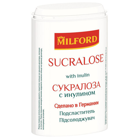 превью Заменитель сахара MILFORD Сукралоза с инулином, 370 таблеток, пластиковая баночка с дозатором