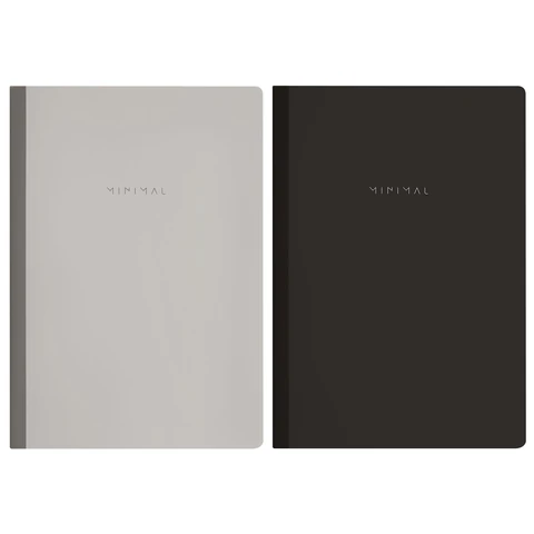 превью Тетрадь А4 96 л. BRAUBERG, на сшивке с корешком, клетка, обложка картон, «Minimal Classic»