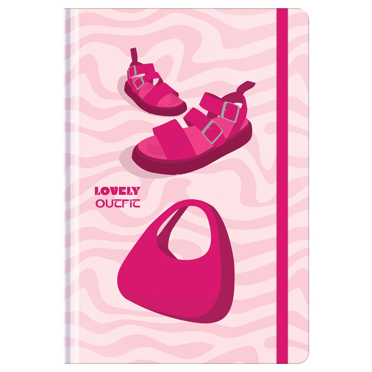 превью Ежедневник недатированный А5, 128л., 7БЦ, BG «Lovely outfit», матовая ламинация, на резинке