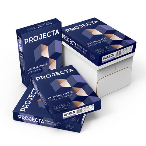 Бумага офисная БОЛЬШОГО ФОРМАТА (297×420)А380 г/м2500 л. марка ВPROJECTAРоссия162% (CIE)