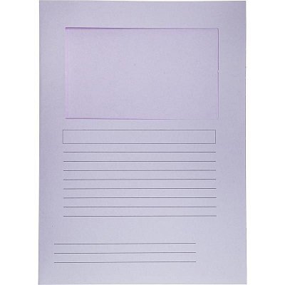 Папка-уголок с окном Attache А4+ картонная 230 г/кв. м сиреневая (10 штук в упаковке)