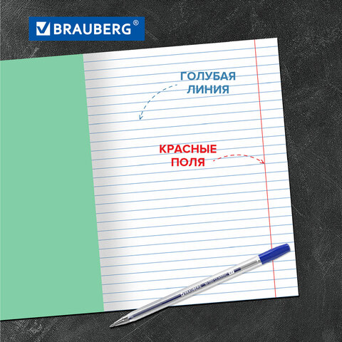 Тетрадь BRAUBERG ВЕЛИКИЕ ИМЕНА, 18 л., линия, плотная бумага 80 г/м2, обложка тонированный офсет