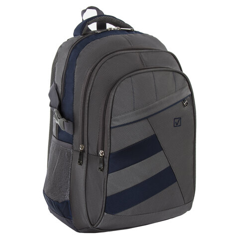 Рюкзак BRAUBERG «MainStream 2», 35 л, размер 45×32×19 см, ткань, серо-синий