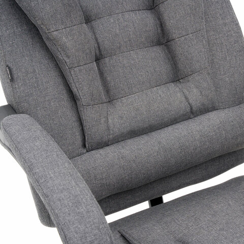 Кресло офисное CROMEX «Chill MS-005», с функцией вибромассажа, подножка, ткань, серое