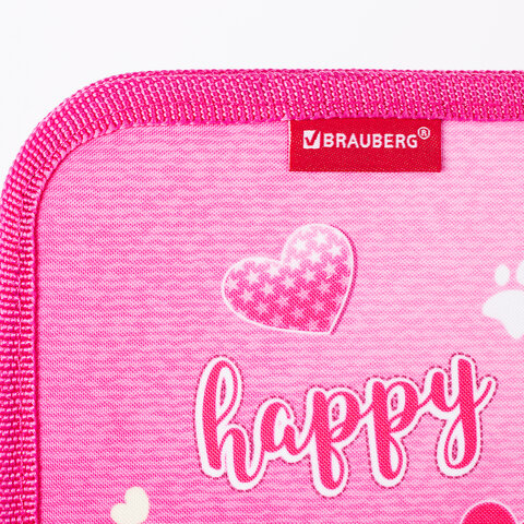 Пенал BRAUBERG1 отделение1 откидная планкаполиэстер21×14 см«Happy kitten»270308