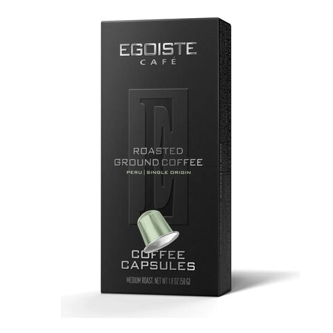Кофе в капсулах EGOISTE «PERU» для кофемашин Nespresso, 10 порций, арабика 100%, ФРАНЦИЯ