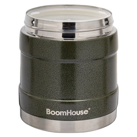 Термос 1 л для еды/напитков с широким горлом, BOOMHOUSE (БУМХАУС) RIBBED, контейнер, нержавеющая сталь SUS304
