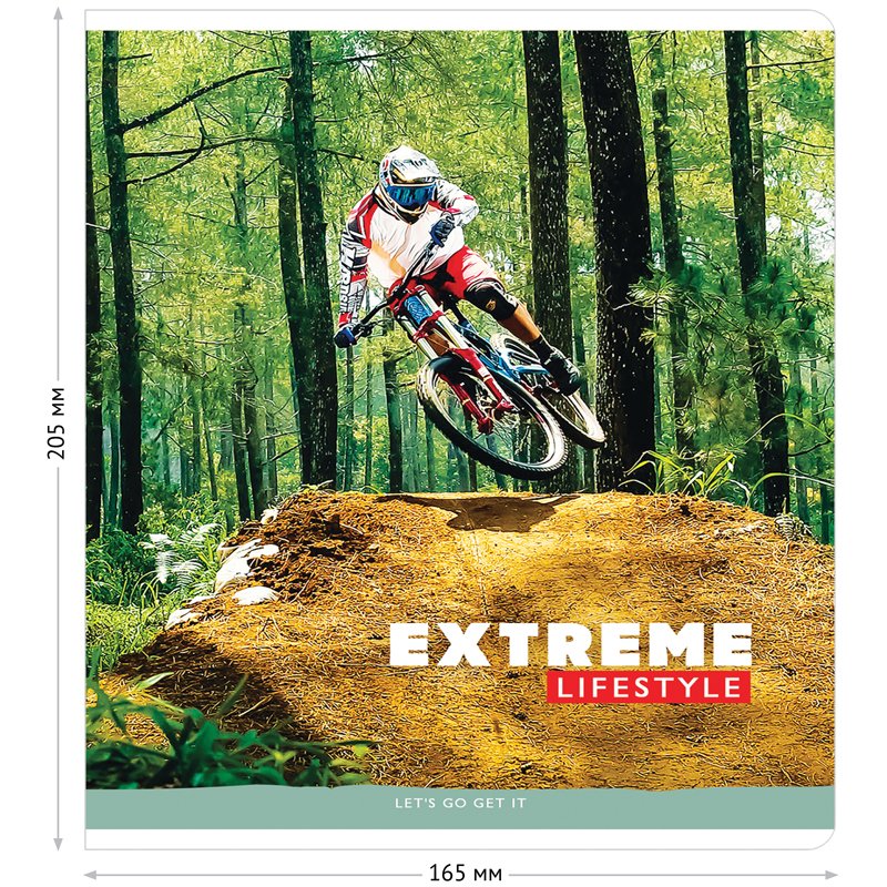 Тетрадь 96л., А5, клетка ArtSpace «Спорт. Extreme lifestyle», ВД-лак