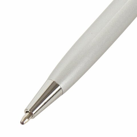 Ручка бизнес-класса шариковая BRAUBERG «Delicate Silver», корпус серебристый, узел 1 мм, линия письма 0.7 мм, синяя